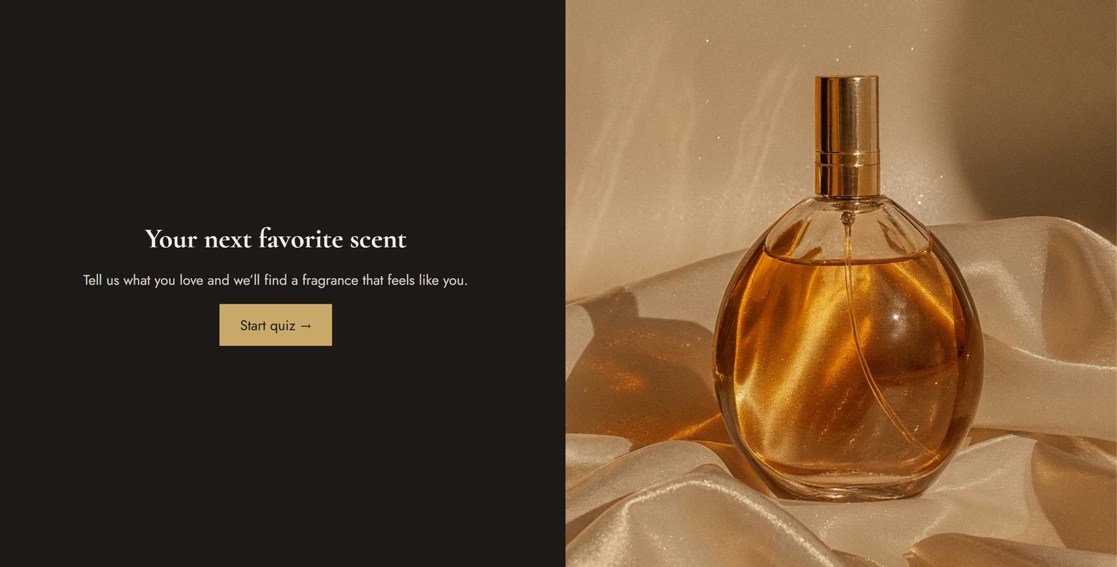 Fragrance finder: start page