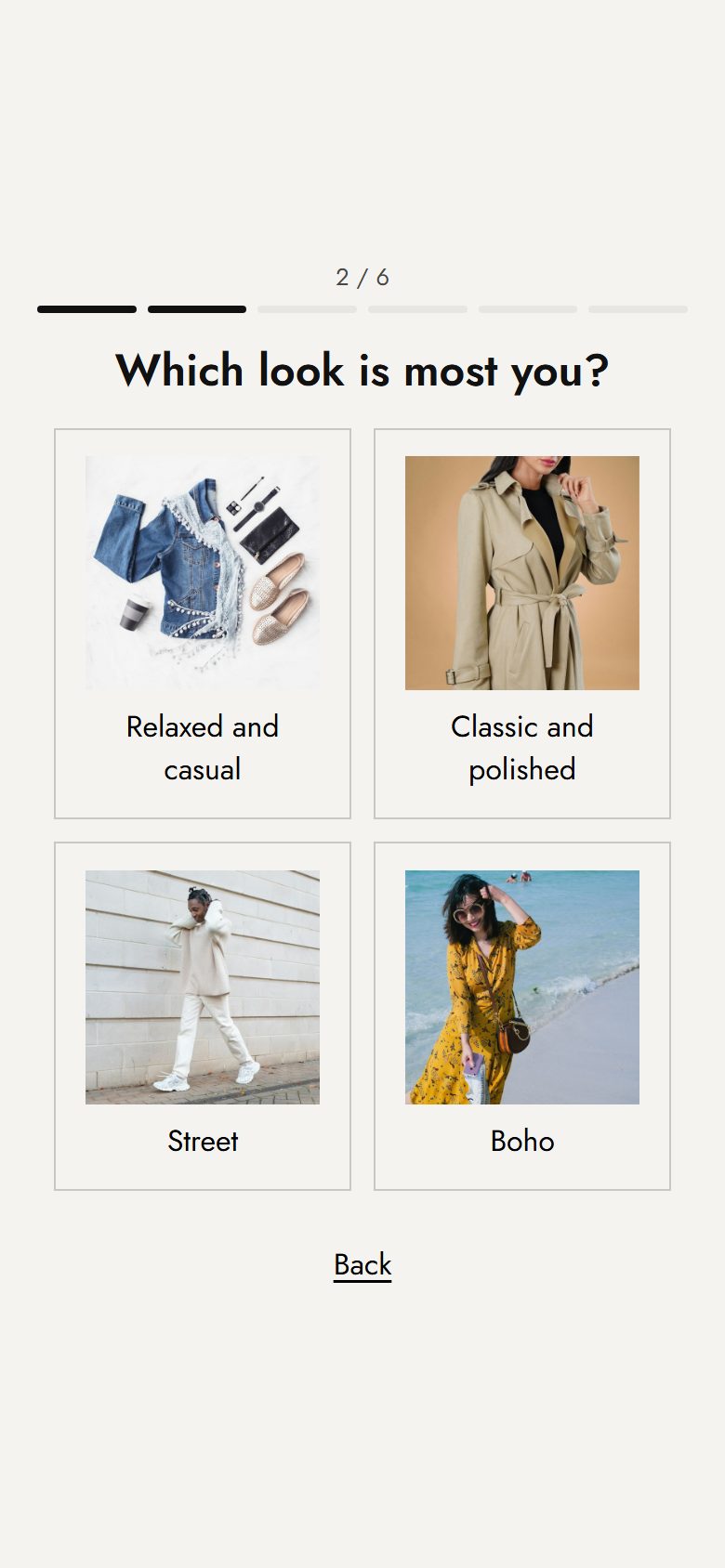Style finder on a phone