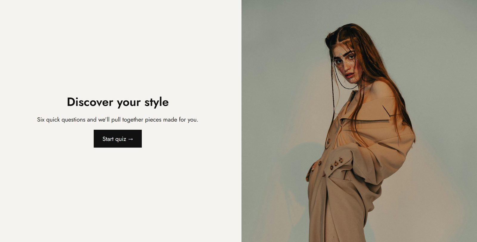 Style finder: start page